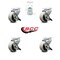 Service Caster 2 Inch Thermoplastic Wheel Top Plate Caster Set with Brakes SCC, 4PK SCC-05S210-TPRS-SLB-4 - alternate 3